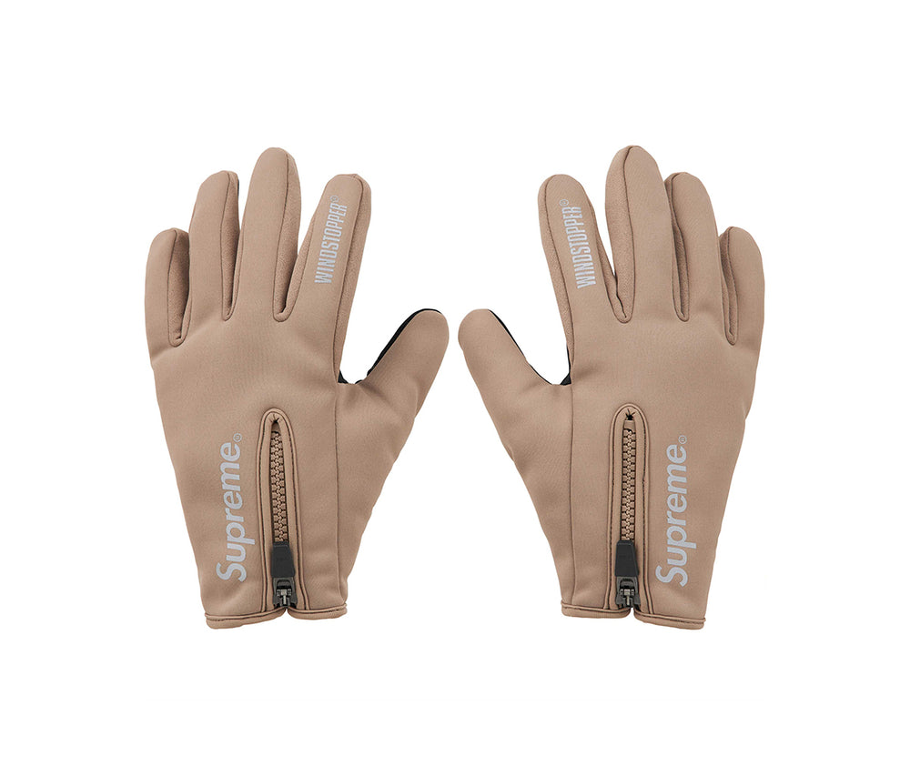 Supreme WINDSTOPPER Zip Gloves Taupe