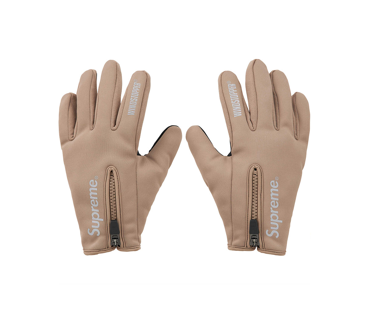 Supreme WINDSTOPPER Zip Gloves Taupe