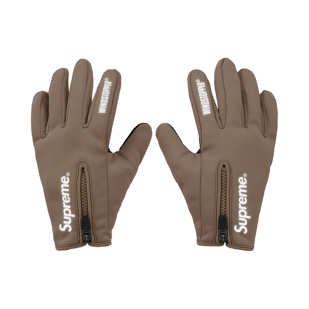 Supreme WINDSTOPPER Zip Gloves Taupe