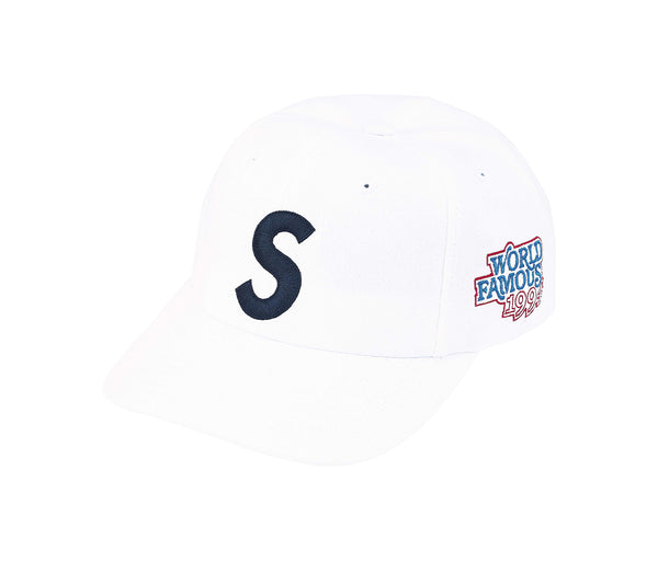 Supreme World Famous S Logo 6-Panel Hat White – Supreme