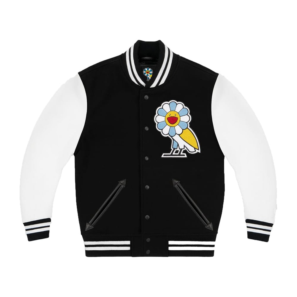 Takashi Murakami x OVO Varsity Jacket Black/White