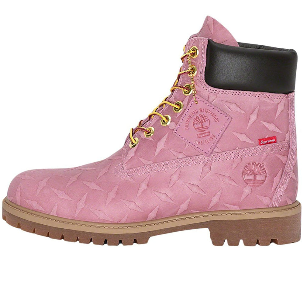 Timberland 6" Premium Waterproof Boot Supreme Diamond Plate Pink