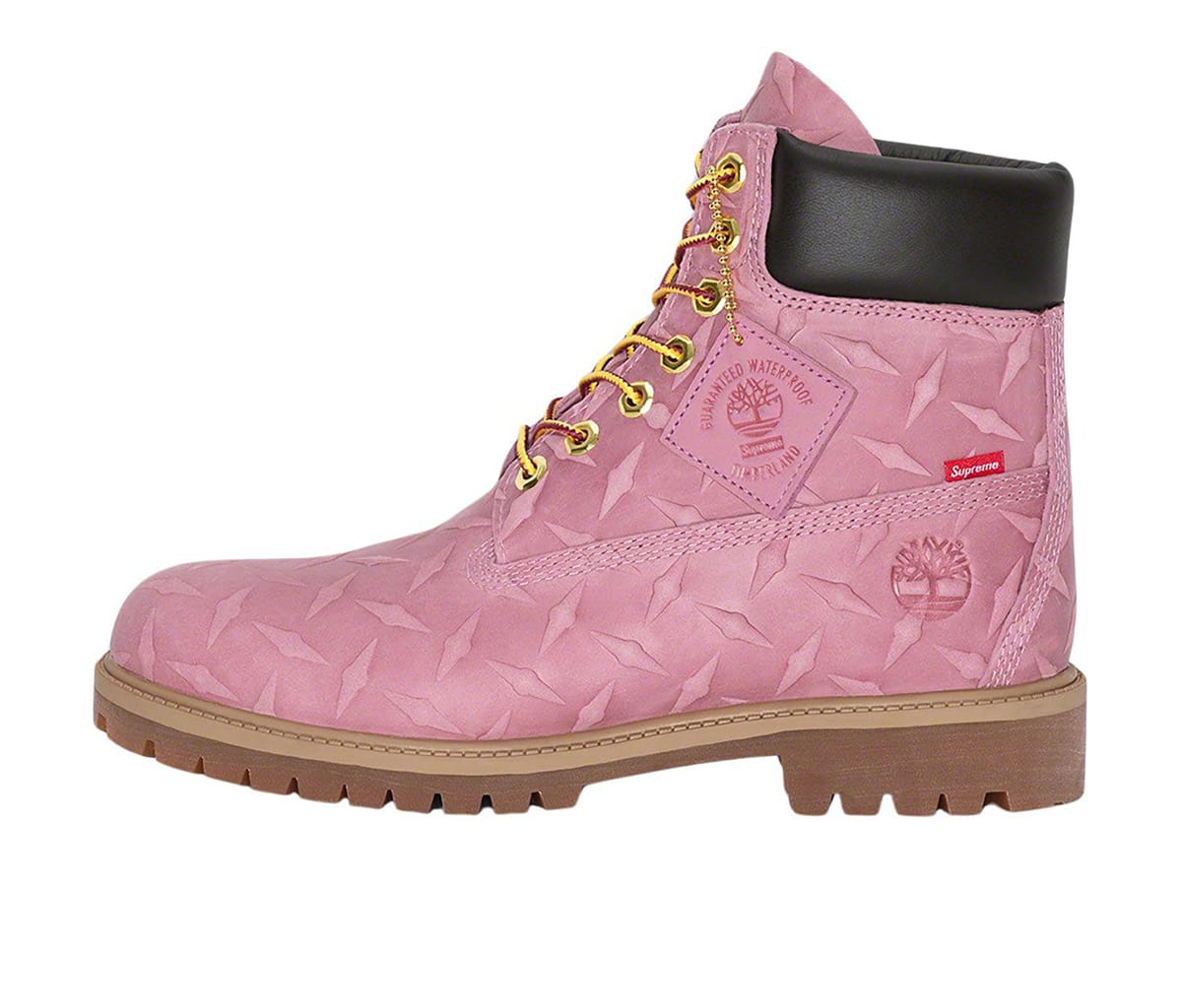 Timberland 6" Premium Waterproof Boot Supreme Diamond Plate Pink