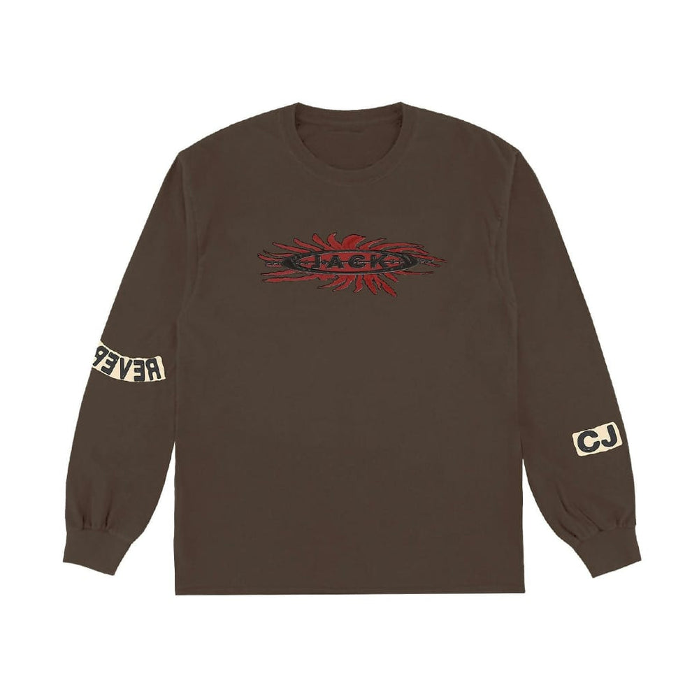 Travis Scott Reverse Jack Long Sleeve Tee Brown