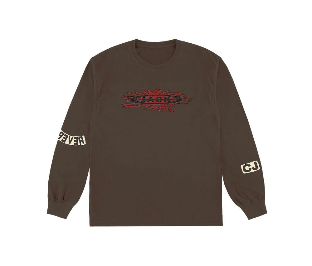 Travis Scott Reverse Jack Long Sleeve Tee Brown