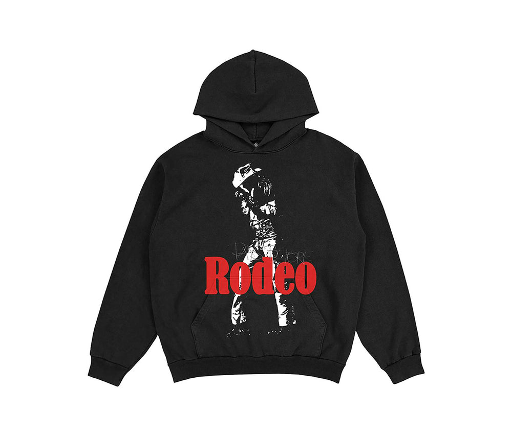 Czarna bluza z kapturem Travis Scott Rodeo