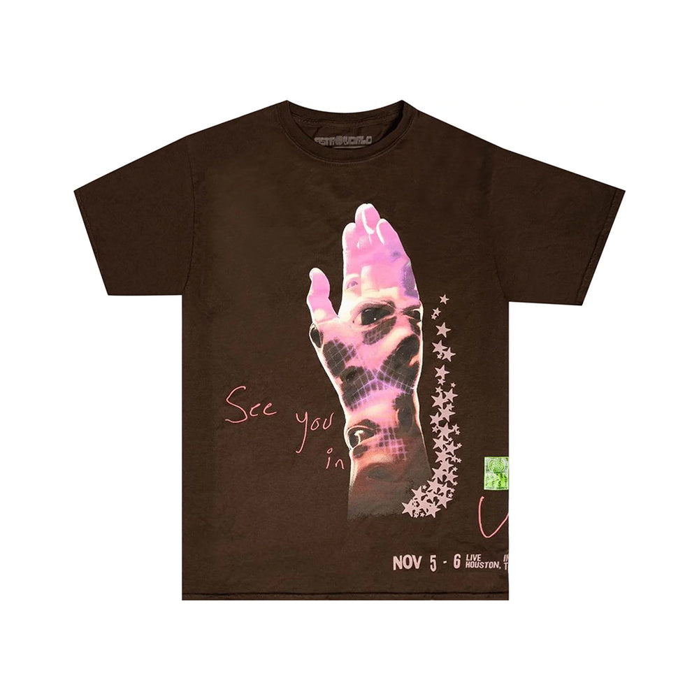 
                      
                        Travis Scott Utopia All Seeing Hands Tee Brown
                      
                    