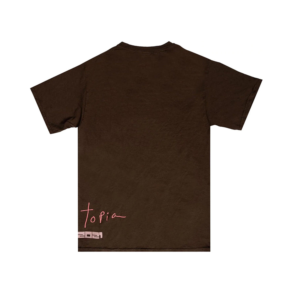 Travis Scott Utopia All Seeing Hands Tee Brown