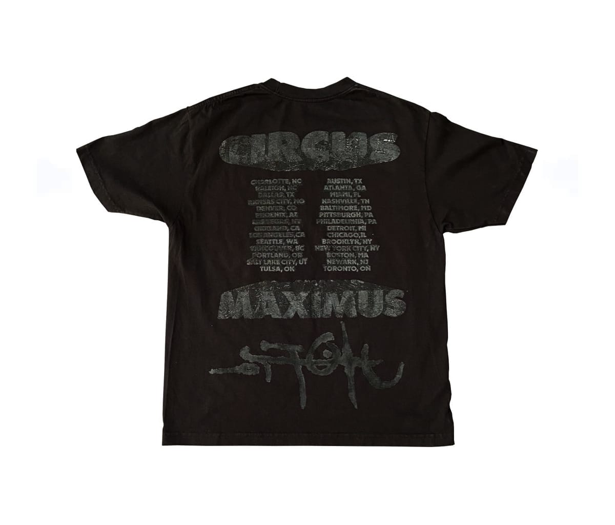 Travis Scott Utopia Circus Maximus 2023 Tour II Tee Black