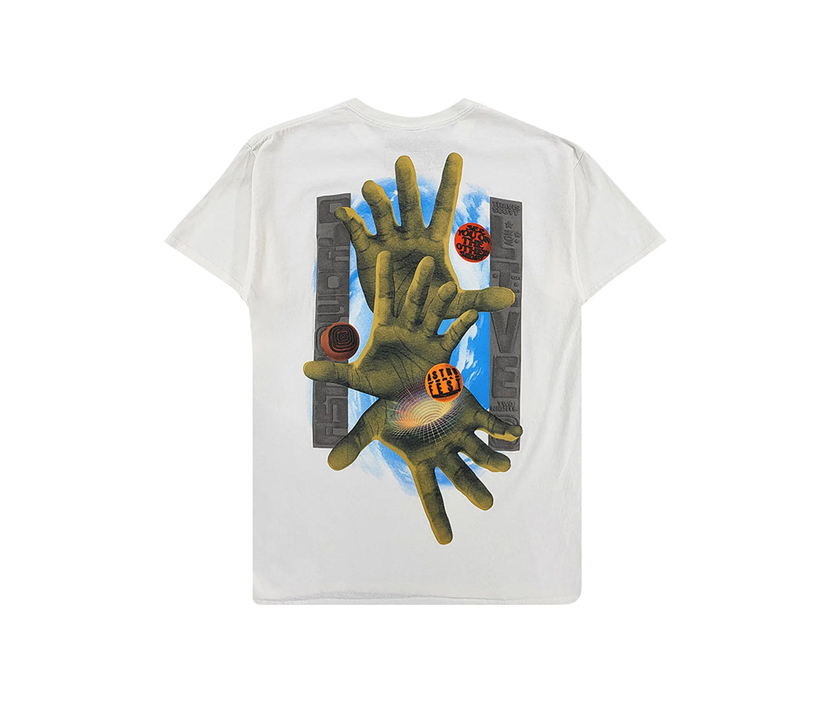 Travis Scott Utopia Three Hands Tee White