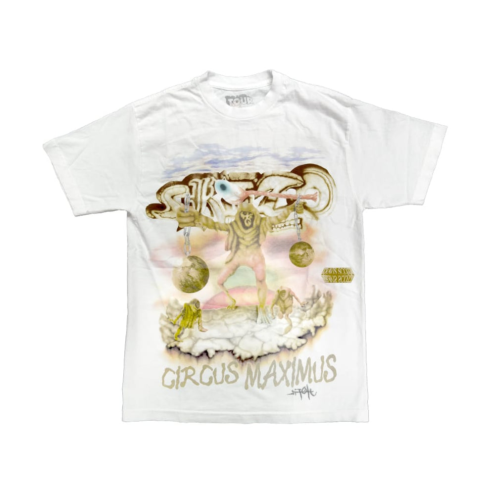 
                      
                        Travis Scott Utopia Tour Skitzo Circus Maximus Tee White
                      
                    