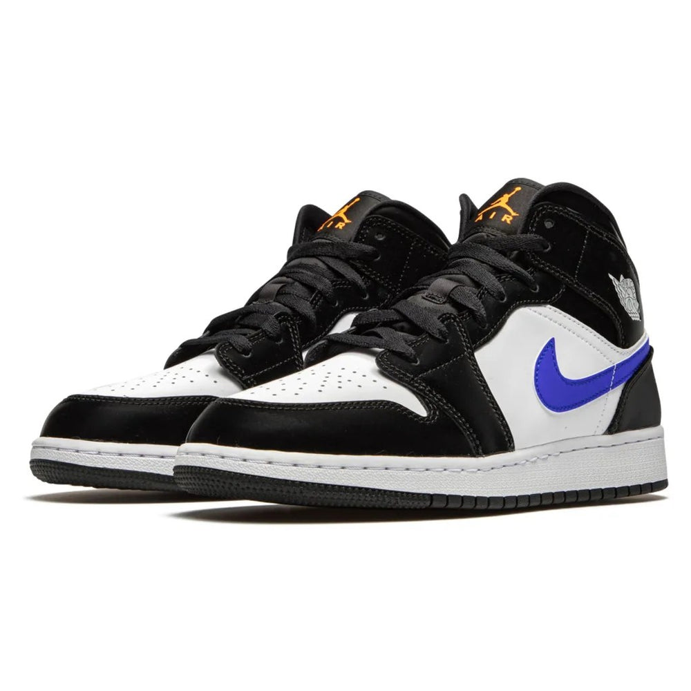 Air Jordan 1 Mid Black Racer Blue White (GS)