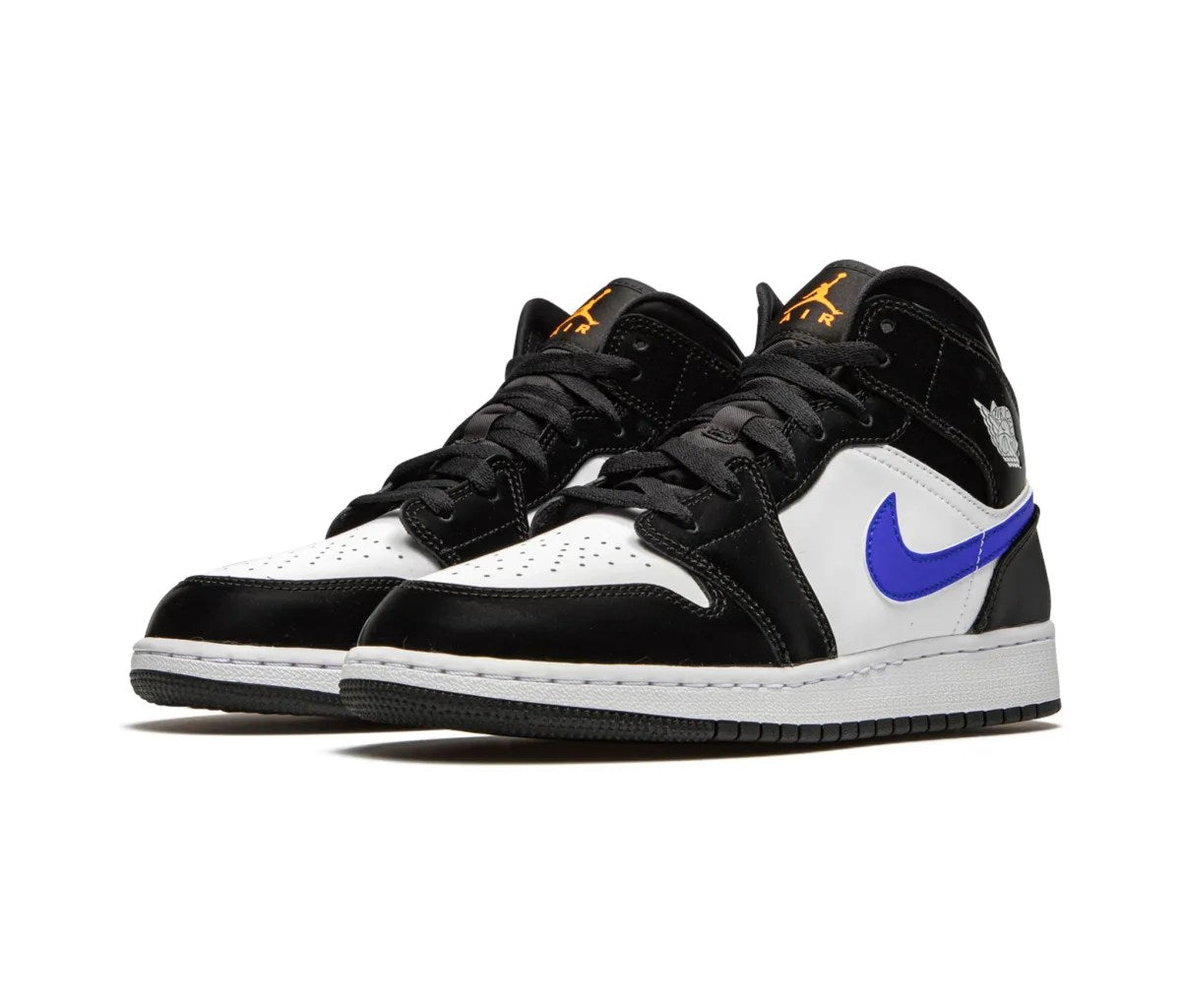 Air Jordan 1 Mid Black Racer Blue White (GS)