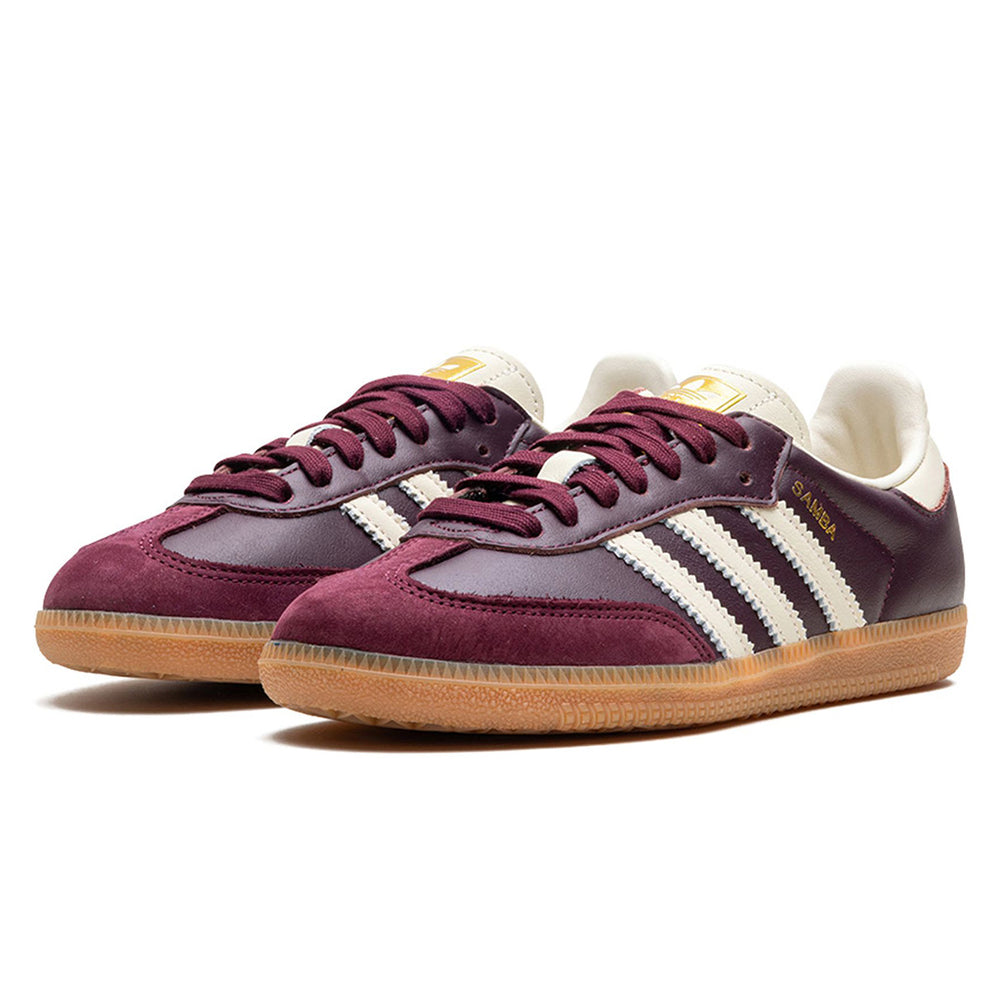 adidas Samba OG Maroon Gold Metallic (W)