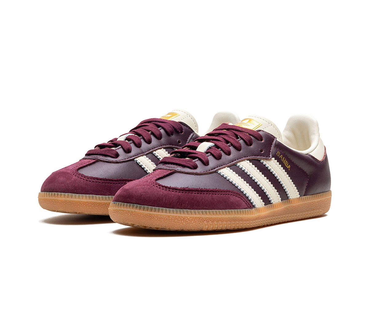 adidas Samba OG Maroon Gold Metallic (W)