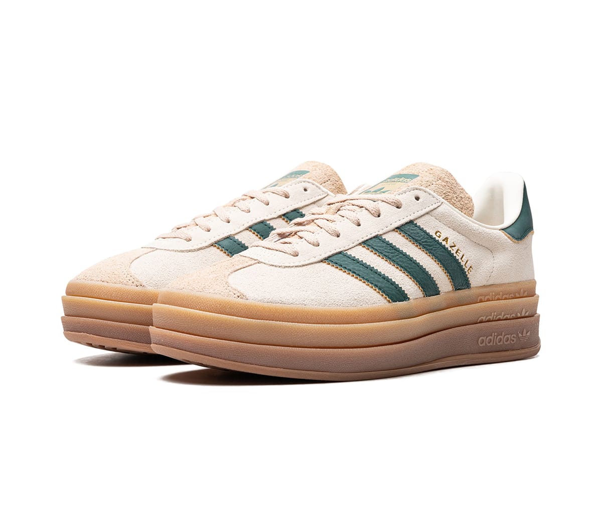 adidas Gazelle Bold Magic Beige Collegiate Green (W)