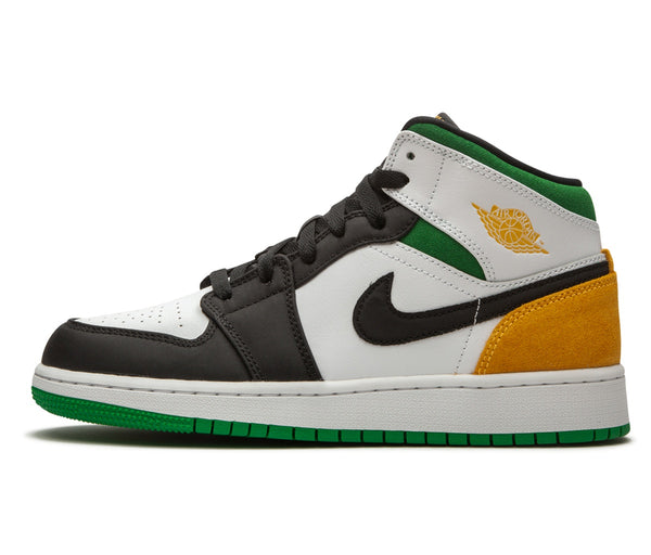 Air Jordan 1 Mid White Laser Orange Lucky Green (GS) – Air Jordan