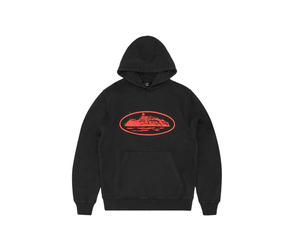 Corteiz Alcatraz Hoodie V2 Black Red – Corteiz