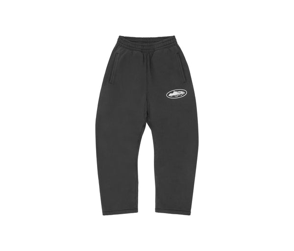 Corteiz Island Puff Print Open Hem Sweatpants Black – Corteiz