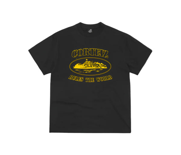 Corteiz OG Alcatraz Tee Black Yellow – Corteiz