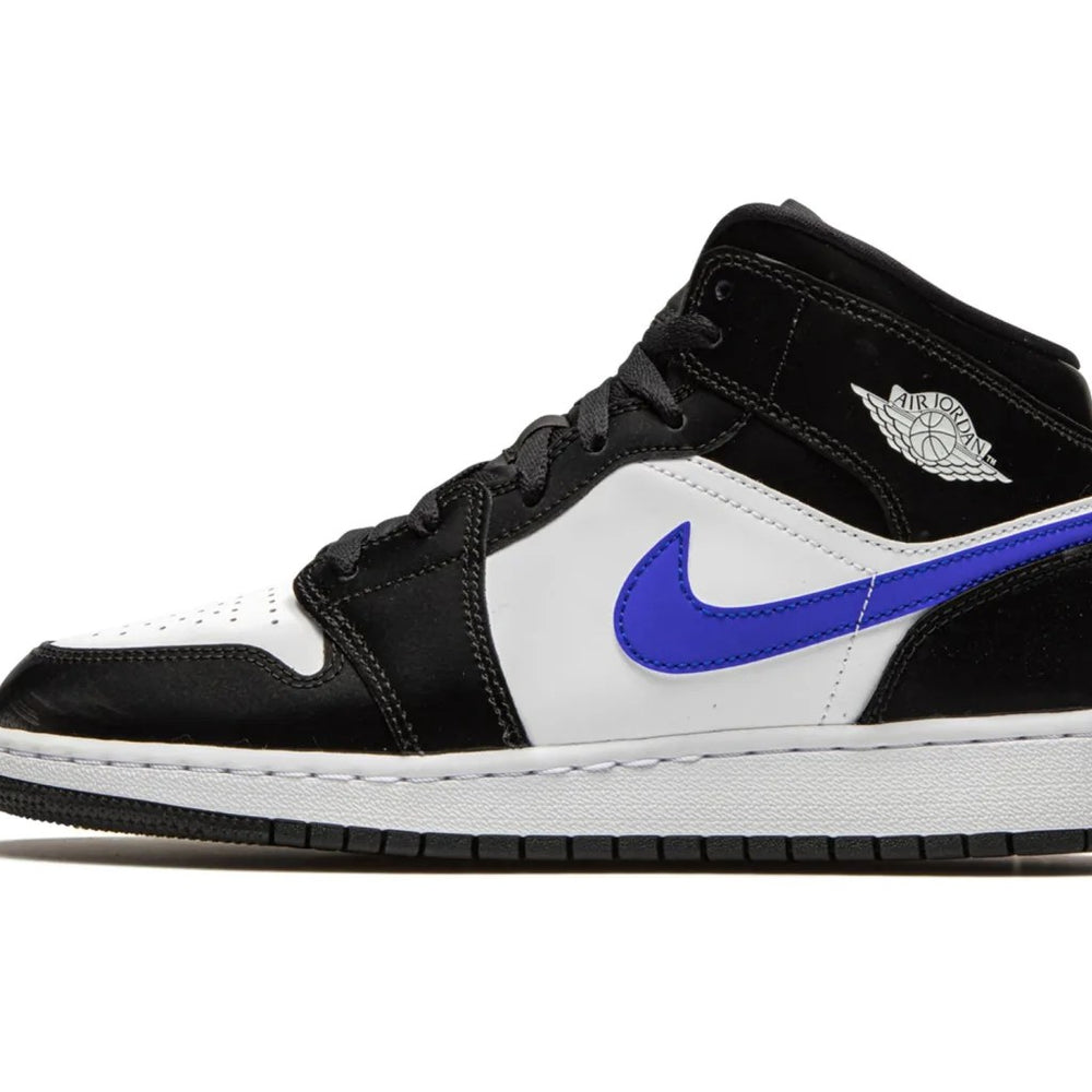 Air Jordan 1 Mid Black Racer Blue White (GS)