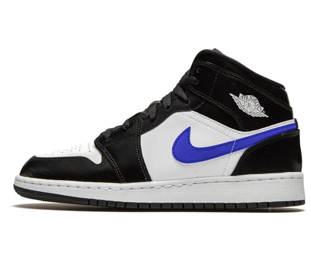 Air Jordan 1 Mid Black Racer Blue White (GS)