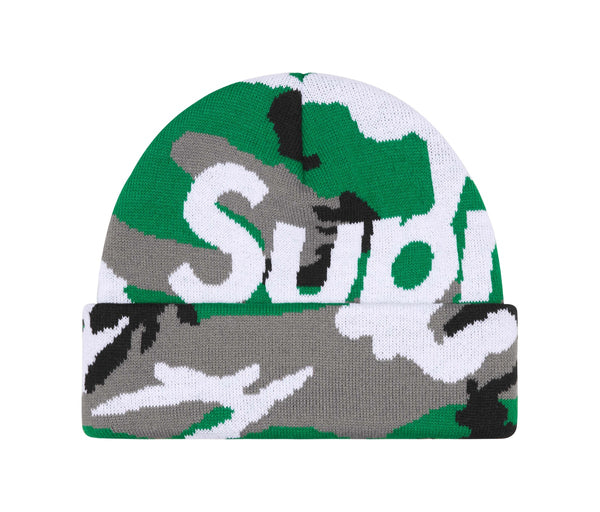 Supreme Camo Big Logo Beanie Green Camo – Supreme