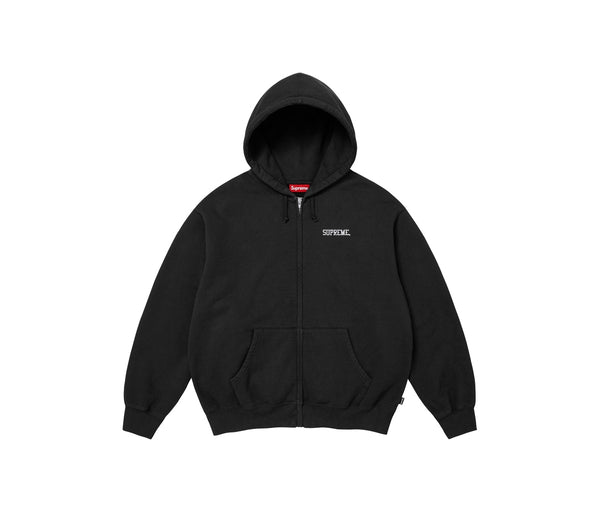 Supreme Blessed Appliqué Zip Up Hooded Sweatshirt Black – Supreme