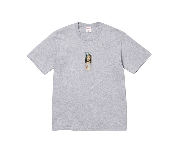 Supreme Prayer Card Box Logo Tee Heather Grey – Supreme