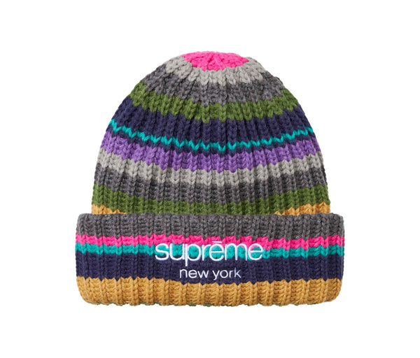 Supreme Classic Logo Chunky Ribbed Beanie Multicolor – Supreme