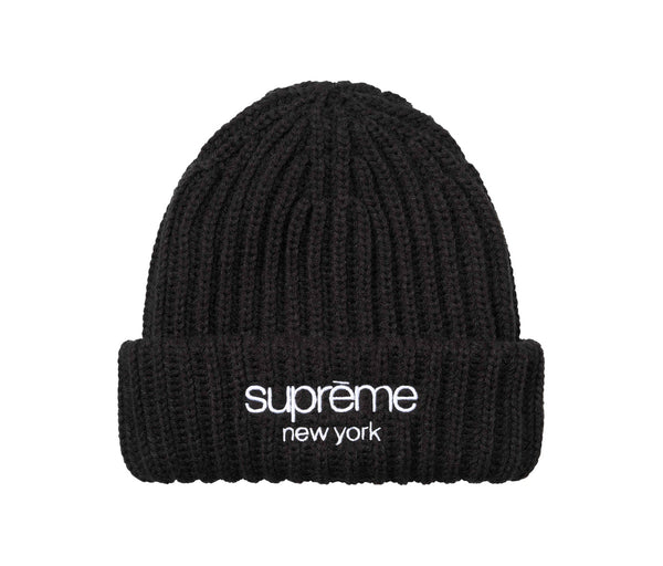 Supreme Classic Logo Chunky Ribbed Beanie Black – Supreme