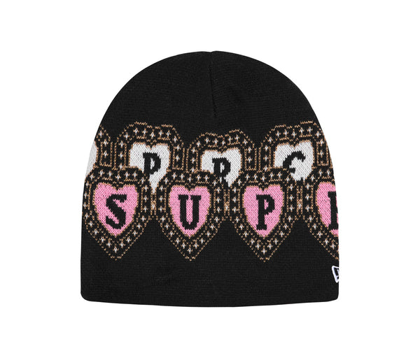 Supreme New Era Hearts Beanie Black – Supreme
