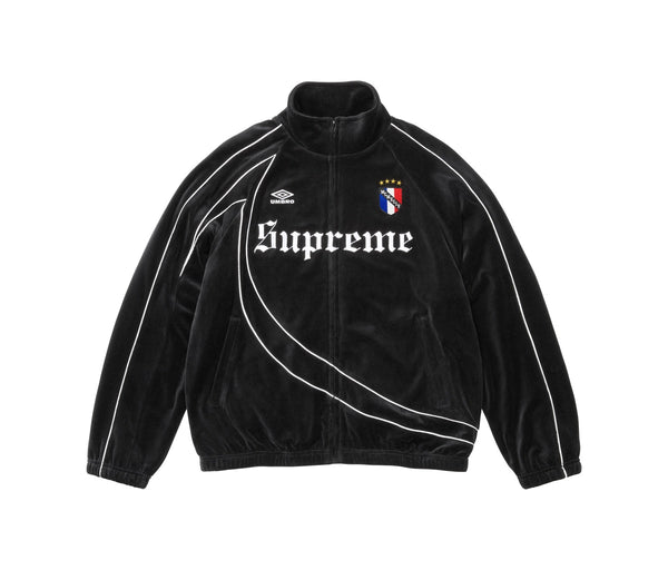 Supreme Umbro Velour Track Jacket Black – Supreme
