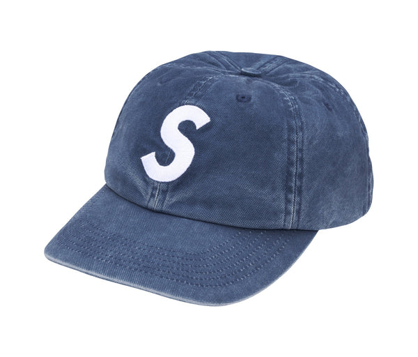 Supreme Washed Canvas S Logo 6-Panel Navy – Supreme