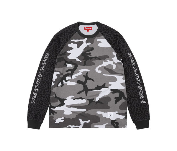Supreme Wildlife Camo Raglan L/S Top Snow Camo – Supreme