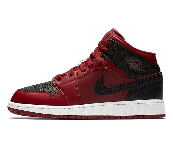 Air Jordan 1 Mid Team Red Black White (GS) – Air Jordan