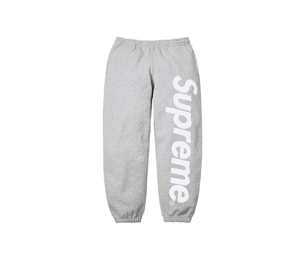 Supreme Satin Applique Sweatpant Heather Grey (SS26) – Supreme
