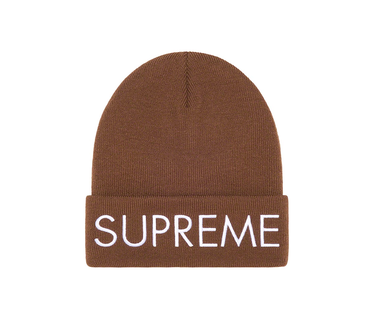 Supreme Capital Beanie Dark Brown